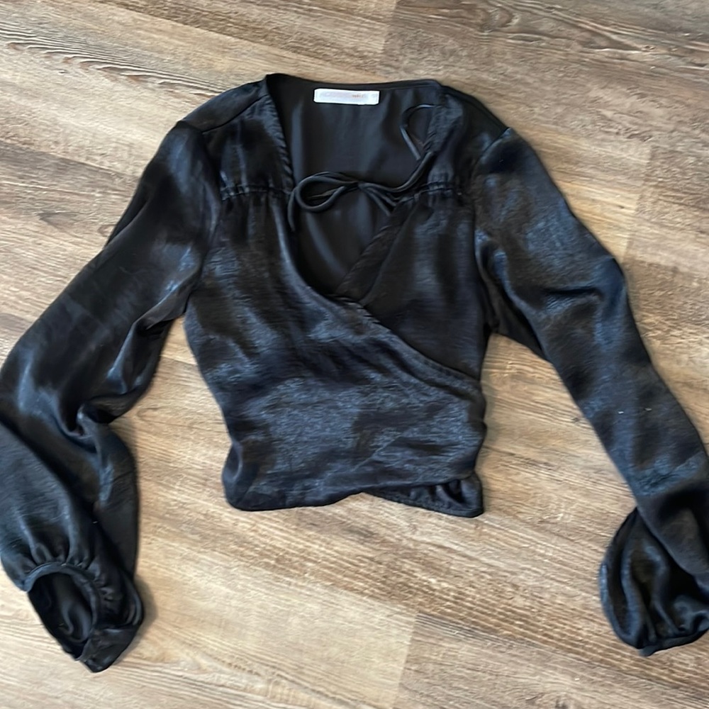 V- Neck Wrap Crop Top